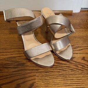 AGL Gold Strappy Heel w/ Buckle Size 37 or US 7
